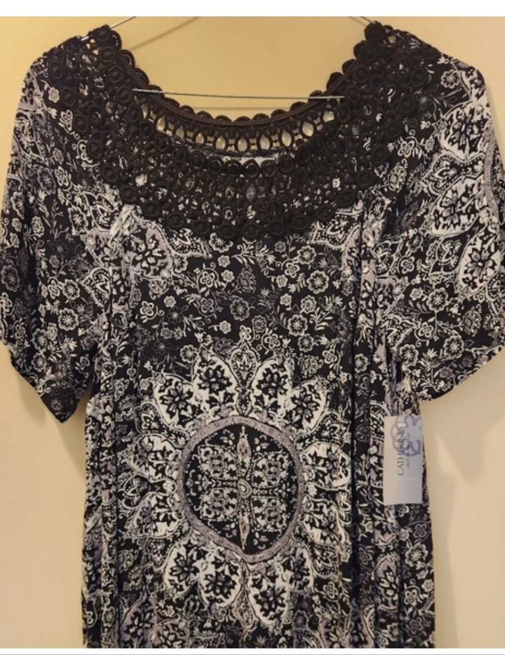 NWT Catherines Floral Maxi Dress | Black & White | 14/16 WP Petite